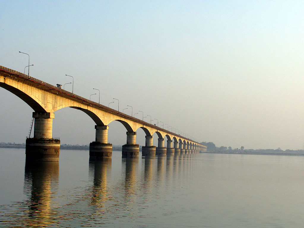 Kolia Bhomora Bridge over Brahmaputra River Assam